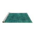 thumbnail image 2 of Ahgly Company Machine Washable Indoor Rectangle Oriental Turquoise Blue Industrial Area Rugs, 4' x 6', 2 of 4