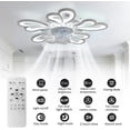thumbnail image 6 of Easyg 24" 6 Speed 3 Color Dimmable Heart-shaped Ceiling Fan with Lights Remote Control, 6 of 8