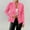 Pink, variant on Women's Simple Hoodless Solid Color Casual Long Sleeve Button Jacket Top​​