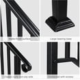 thumbnail image 3 of Handrails for Outdoor Steps, Black Wrought Iron Handrail Fits 4 or 5 Steps, Transitional Handrail with Installation Kit, Stair Railing for Concrete Steps or Wooden Stairs, 3 of 7
