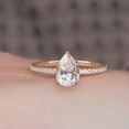 thumbnail image 5 of Cora Jewellery 3CT Pear Moissanite Engagemet Ring For Women, 18K Rose Gold, 10 US, 5 of 8