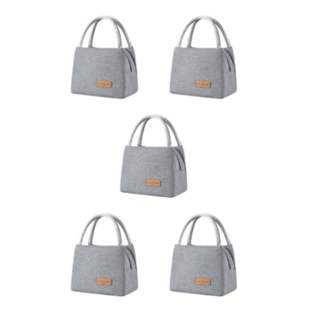 kurtrusly Bento Bag For On Go Meals Busy Lifestyles Multi-Purpose Picnic Bags Large+Grey 5Set