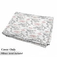 thumbnail image 5 of Ethnic Floor Pillow Lounger Cover, Wall of China Folk Motif with Dragons and Local Men Culture Print, Nap Mat Printed Fabric Case for 5 Pillows, 88" x 27", Dark Grey Red, by Ambesonne, 5 of 5