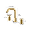thumbnail image 4 of Ancona Industria Widespread Hexagonal Two-Handle 3-Hole Bathroom Faucet in Brushed Titanium Gold, 4 of 5