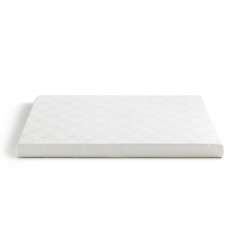 Lucid - Fodera per topper in memory foam, morbida e traspirante, lavabile in lavatrice, per letto Queen, colore bianco (solo fodera, topper non incluso
