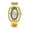 Gold with White Dial, variant on Golden Oval Bracelet Watch for Women Black Dial Quartz Bangle Watch Elegant Fashion Jewelry Wristwatch