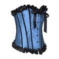 thumbnail image 4 of DHFJKG Corset Tops For Women Bustier Shapewear Polka Dot Lace Trim Bowknot Sleeveless Versatile Waist Cincher Tops, 4 of 4