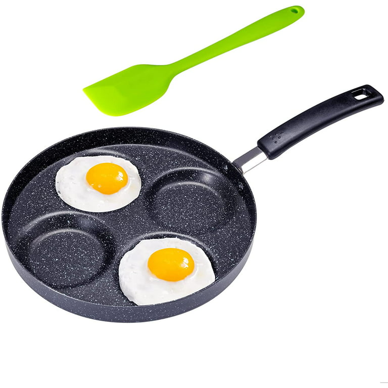 Lchkrep Four-cup egg pan, medical stone non-stick frying pan,  Multi Egg Frying Pan, Compatible with all heat sources (3-inch eggs): Home  & Kitchen