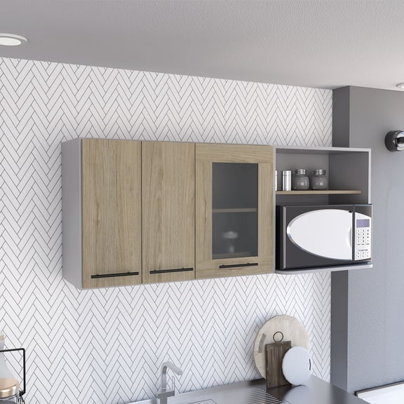 TUHOME Hasselt Wall Cabinet Light Pine (beige) Engineered Wood
