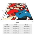 thumbnail image 4 of Lsque Mario Pattern Fuzzy Fleece Throw Blanket Extra Large,Super Soft,Fluffy and Warm Blankets for Couch,Bed,All Season Use (50"x40"), 4 of 7