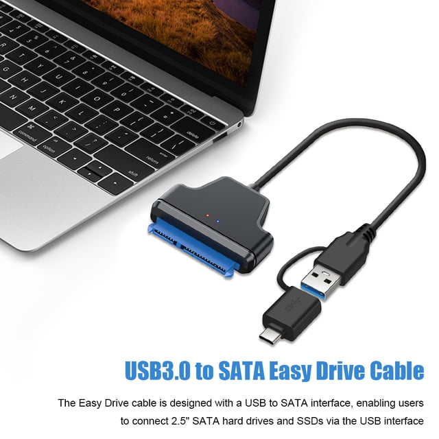 Adaptador USB a SATA 20/50CM USB3.0 Cable convertidor SATA para tableta SSD de 2,5 pulgadas