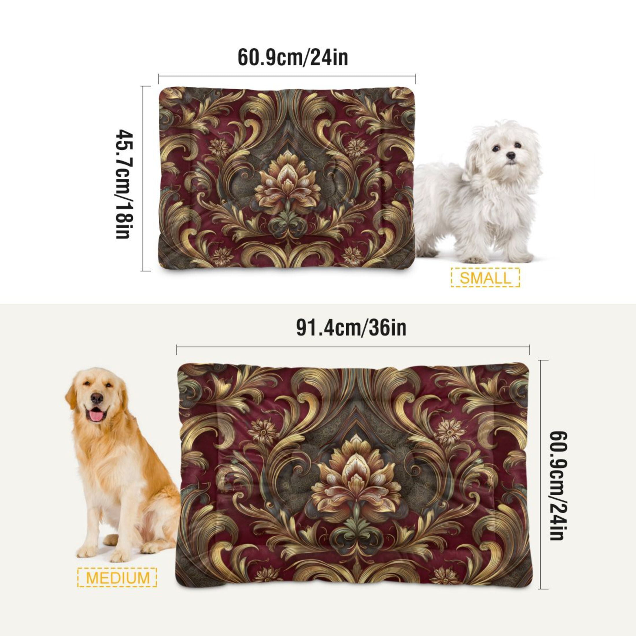 Cozy Mat Pet Bed Indoor Outdoor Warm Soft For Cat Dog Puppy(S/M) Luxurious Of Baroque