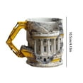 thumbnail image 3 of Someone Lied Demolition Mug, 3D Excavator Shape Ceramic Coffee Cup With Ergonomic Handle, Stainless Steel Inner Liner, Funny Construction Themed Novelty Gift For Home & Office, 3 of 7