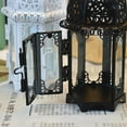 thumbnail image 3 of Candelabro vintage con forma de farol para velas de té, ideal para interiores y exteriores, fiestas navideñas. Negro, 3 of 7