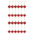 thumbnail image 1 of 24 bolas colgantes navideñas con forma de corazón de plástico, con gancho desmontable y bordes redondeados., 1 of 14