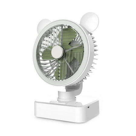 

ADVEN USB Desk Fan Rechargeable 2400 mAh Powerful Small Desk Fan Portable Mini Desktop Fan Oscillating Camping Fan for Office Home