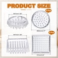 thumbnail image 2 of Uxcell Protector de Alfombra con Picos Redondos y Cuadrados 8 Pcs Copas para Muebles Transparentes, 2 of 7