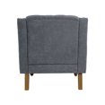 thumbnail image 6 of Accent Chair, Living Room Chair, Modern Footrest Chair Set with Vintage Brass Studs, Button Tufted Upholstered Armchair for Living Room, Comfy Reading Chair for Bedroom, Reception Room, Gray, 6 of 8