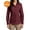 Burgundy, variant on LW100 Ladies Long Sleeve Carefree Poplin Shirt, White, 4XL, Womens Button Down Shirts