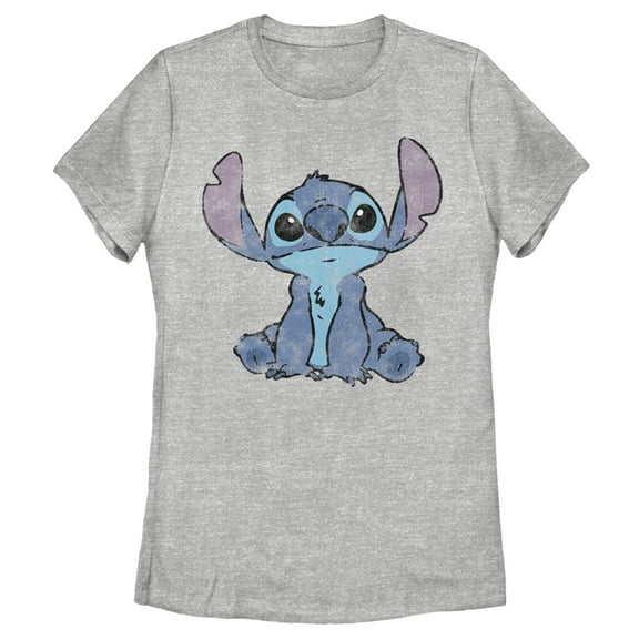 Women's Lilo & Stitch Watercolor Stitch  Graphic Tee Athletic Heather X Large