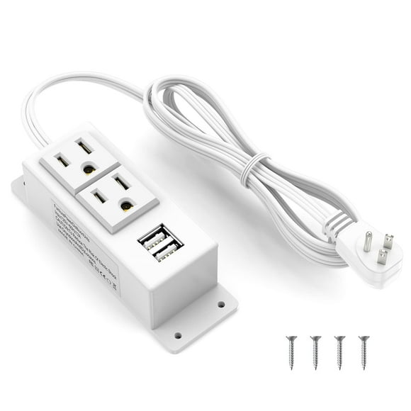 Power Strip Kungfuking con 2 tomas de corriente alterna y 2 puertos USB
