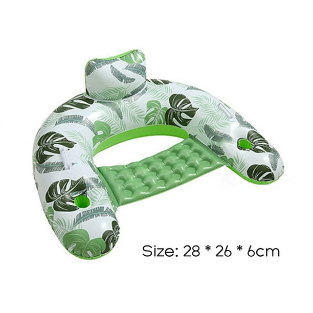 Accesorios de natación inflables cómodos de fila flotante de piscina de PVC (verde) Likrtyny Para Estrenar