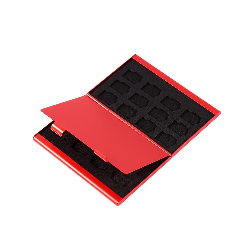 Kritne sim card case, micro SD card box, 24 In 1 Portable Aluminium