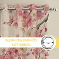 thumbnail image 6 of Peaches Branches Kitchen Curtains Window Panels, Farmhouse Spring Botanical Pink Flowers Insulated Window Treatment Curtain, Grommet Curtains for Bedroom/Living Room/Bathroom, 2 Piece 42"Wx84"L, 6 of 8
