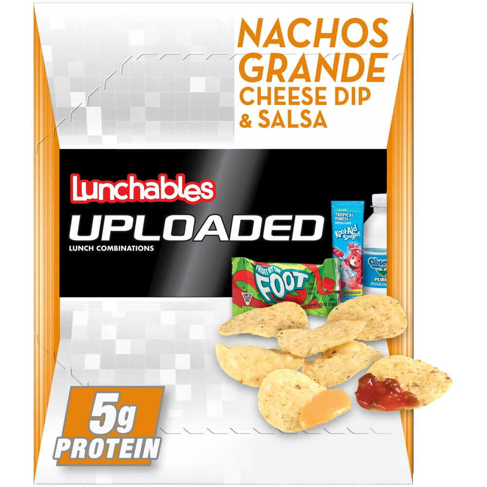 Lunchables Uploaded Nachos Grande Cheese Dip & Salsa, 14.1 oz Box