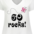thumbnail image 4 of Inktastic 60th Birthday 60 Rocks Women's Plus Size V-Neck T-Shirt, 4 of 5