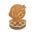 thumbnail image 1 of Cup Holder Hand Carved Deer Head Fish Pattern Wooden Cup Holder Country Style Cup Holder Fishing And Theme Bar Decoration Men's Birthday Glass under Counter Rack Rack for Refrigerator Metal Two Tier, 1 of 4