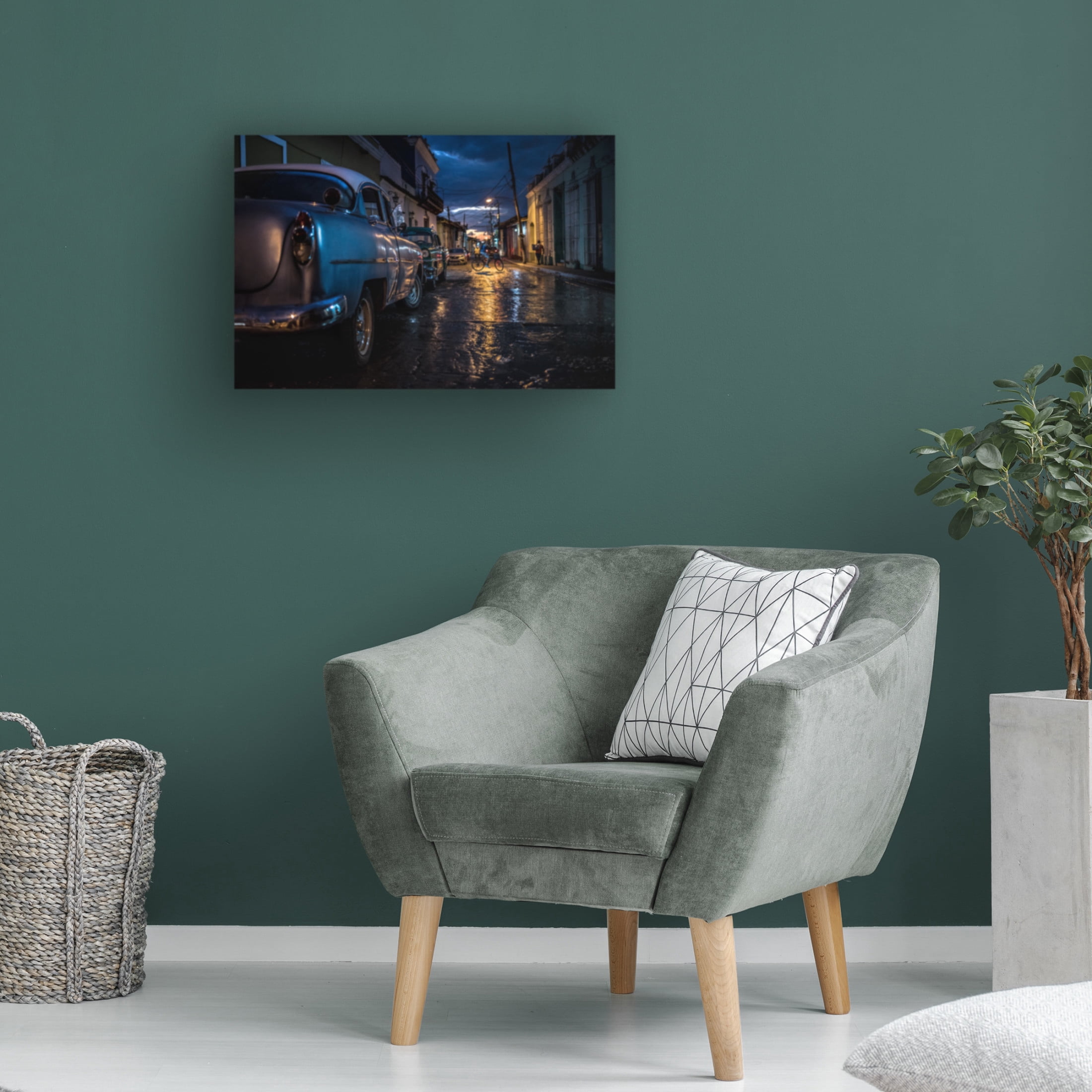 Canvas Wall Art - Marco Tagliarino 'Night In Trinidad' Wall Art for Living Room, Bedroom, or Office Décor by Trademark Fine Art - 32 x 22 Inches