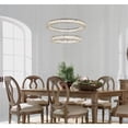 thumbnail image 4 of Elegant Lighting Monroe 32 inch LED double ring chandelier in black, 4 of 9