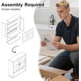 thumbnail image 7 of Medicine Cabinet for Bathroom,2 Acrylic Doors White Oval Bathroom Wall Cabinet,Over Toilet Storage Cabinet for Laundry Room/Kitchen/Living Room,Surface Mount Medicine Cabinets 23x24, 7 of 7