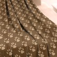 thumbnail image 3 of Paw Prints Blanket,Comfortable Soft Lamb Wool Throw Blanket,All Season,Warm Lightweight Blankets for Sofa Bed Couch Living Room Chair,40"x50", 3 of 4
