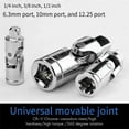 thumbnail image 3 of sseff444 Universal Socket Adapter 1/4 3/8 1/2 Inch Steel 3 Pieces Silver, 3 of 5