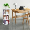 thumbnail image 5 of 3 Tiers 360° Rotating Stackable Shelves Bookshelf Organizer Floor Standing USA, 5 of 18