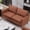 Brown, variant on CQSXDA 56 Inch Nordic Retro Cat Paw Leather Sofa Loveseat with Pillow Back Design Relaxing Living Room Chair for Casual Seating, Brown