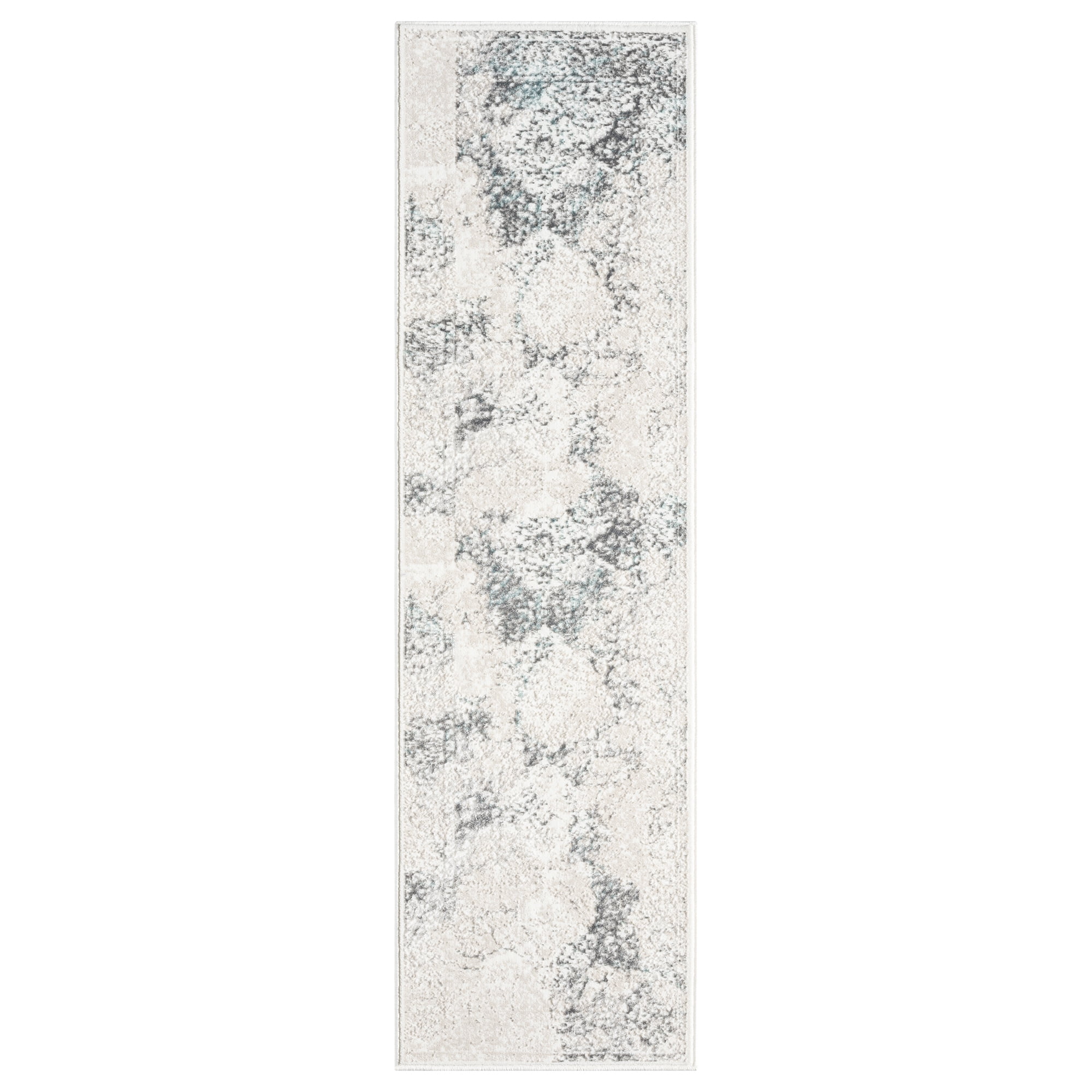 Ox Bay Bethany 2' x 7' Beige/Blue Diamond Durable Indoor Area Rug