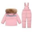 thumbnail image 3 of Snowsuit Toddler New Boys and Girls Winter Fashion Outdoor Children's Hooded Thick Warm Printed Ski Suit Set Style B-17 Pinky 5 Years, 3 of 7