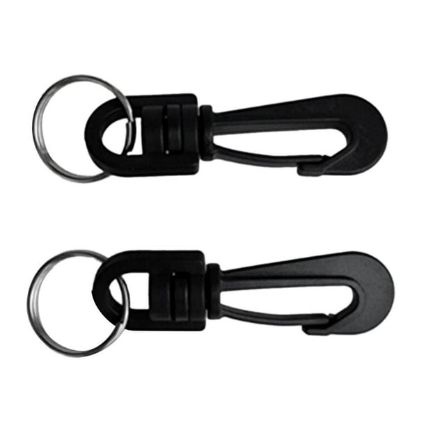 2 Pieces Swivel Snap Hooks Split Rings Keychain Clip Scuba gear Hanger Key  Holder 