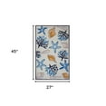 thumbnail image 6 of 2' x 3' Ivory Polyester Accent Rug, 6 of 9