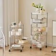 thumbnail image 5 of OnDisplay Multi-Tier Rotating Swivel Bin Storage Basket Tower - Kitchen/Bath/Laundry Organizer Utility Cart (Four Tier), 5 of 7