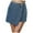 Blue, variant on TTUHYWXI Jean Skirts for Women Denim Mini Trendy High Waisted Stretchy Asymmetrical Faux Wrap Short Skirt with Pockets (Blue, M)