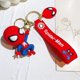 thumbnail image 1 of Llaveros creativos de dibujos animados de Disney para hombre o mujer, llavero de Spiderman, juguetes rojos, personalidad fresca, colgante para bolso qiuyongming unisex, 1 of 2