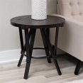 thumbnail image 4 of Linon Thorne Ensemble de Table Occasionnel Rond en Métal et Bois 3 Pcs, Charbon, 4 of 8