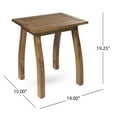 thumbnail image 4 of GDF Studio Pearl Outdoor 2 Seater Acacia Wood Chat Set with Cushions, Teak and Green, 4 of 8