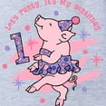 thumbnail image 2 of CafePress - Tutu Piggy 1St Birthday - Cute Infant Baby Football Bodysuit, 2 of 3
