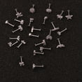 thumbnail image 3 of K-KED Flat Back Labret Monroe Crystal Tragus Helix Cartilage BAR Screw on Earrings-7#-Silver, 3 of 9