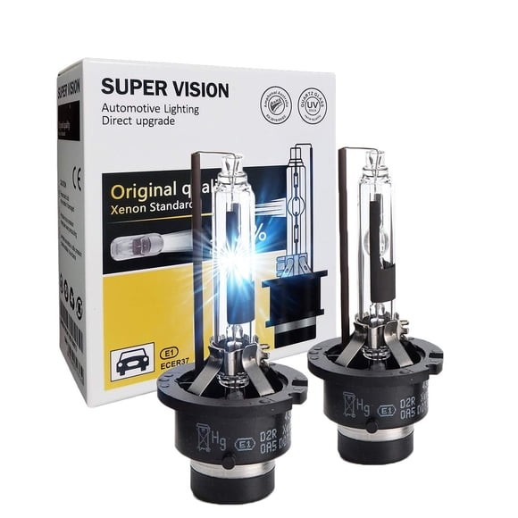 SOcAL-LED 2x Ampoules D2R HID 35W Ac Xenon HID Phare Remplacement Direct 6000K Cristal Blanc